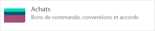 Achats - Bons de commande, offres et accords